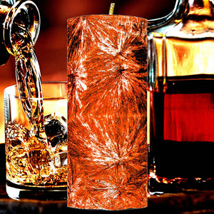Orange Whisky & Cocoa Scented Palm Wax Pillar Candle – Vegan, Cruelty-Free, Made in Australia - Long-Lasting Fragrance – Perfect for Weddings, Birthdays, Christmas Gifts & All Occasions