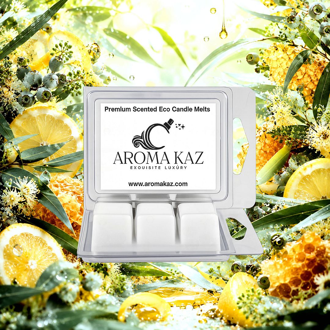Eucalyptus & Lemon eco soy wax melts – vegan, cruelty-free featuring bright lemon and invigorating eucalyptus, handmade in Australia.