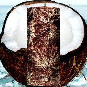 Fresh Coconut Scented Palm Wax Pillar Candle Hand Poured