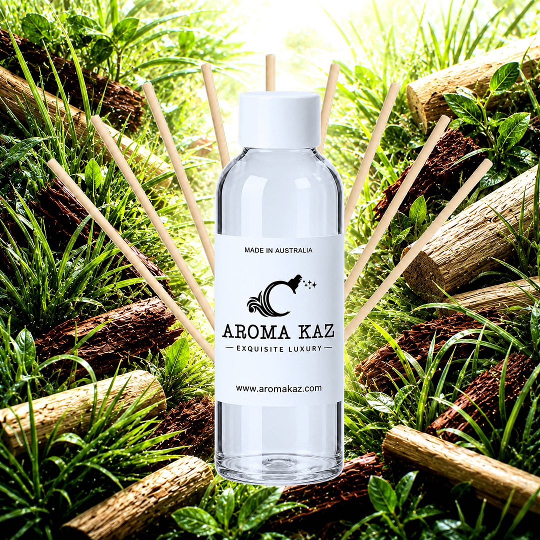 Sandalwood & Citronella Diffuser Fragrance Oil Refill – vegan, cruelty-free featuring warm sandalwood and crisp citronella notes, handmade in Australia.
