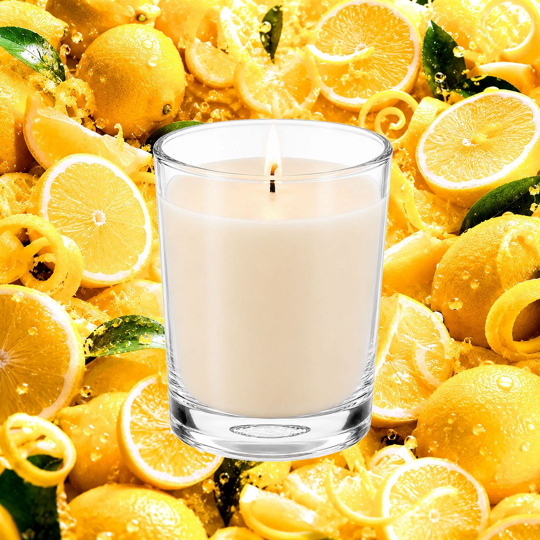 Citrus Lemons Scented Votive Candles eco soy plant based – vegan, cruelty-free featuring bright fresh lemon aroma, handmade in Australia.