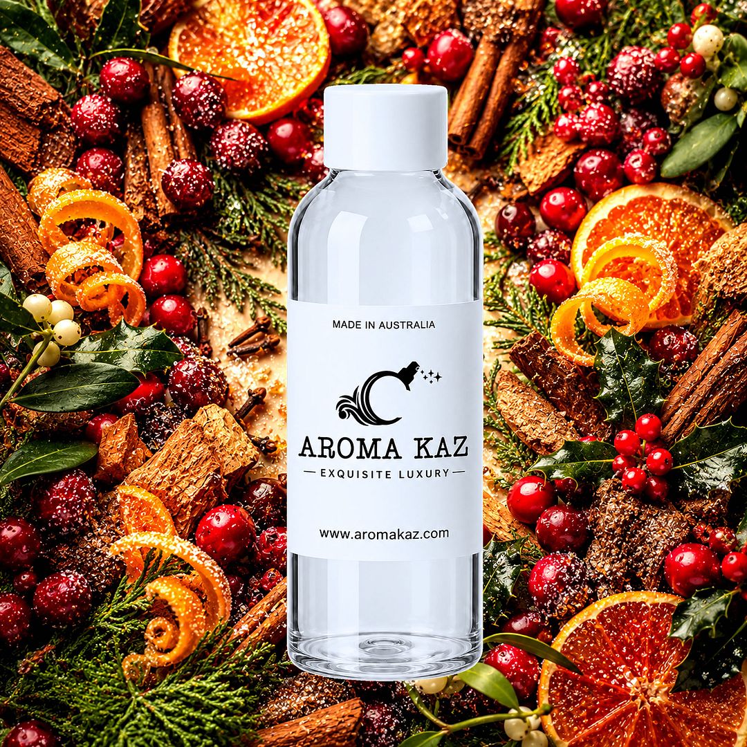 Christmas Cedar & Cranberries fragrance oil for candle making, soap making and perfume blending – vegan, cruelty-free featuring festive cedar wood and tart cranberry fragrance, handmade in Australia.