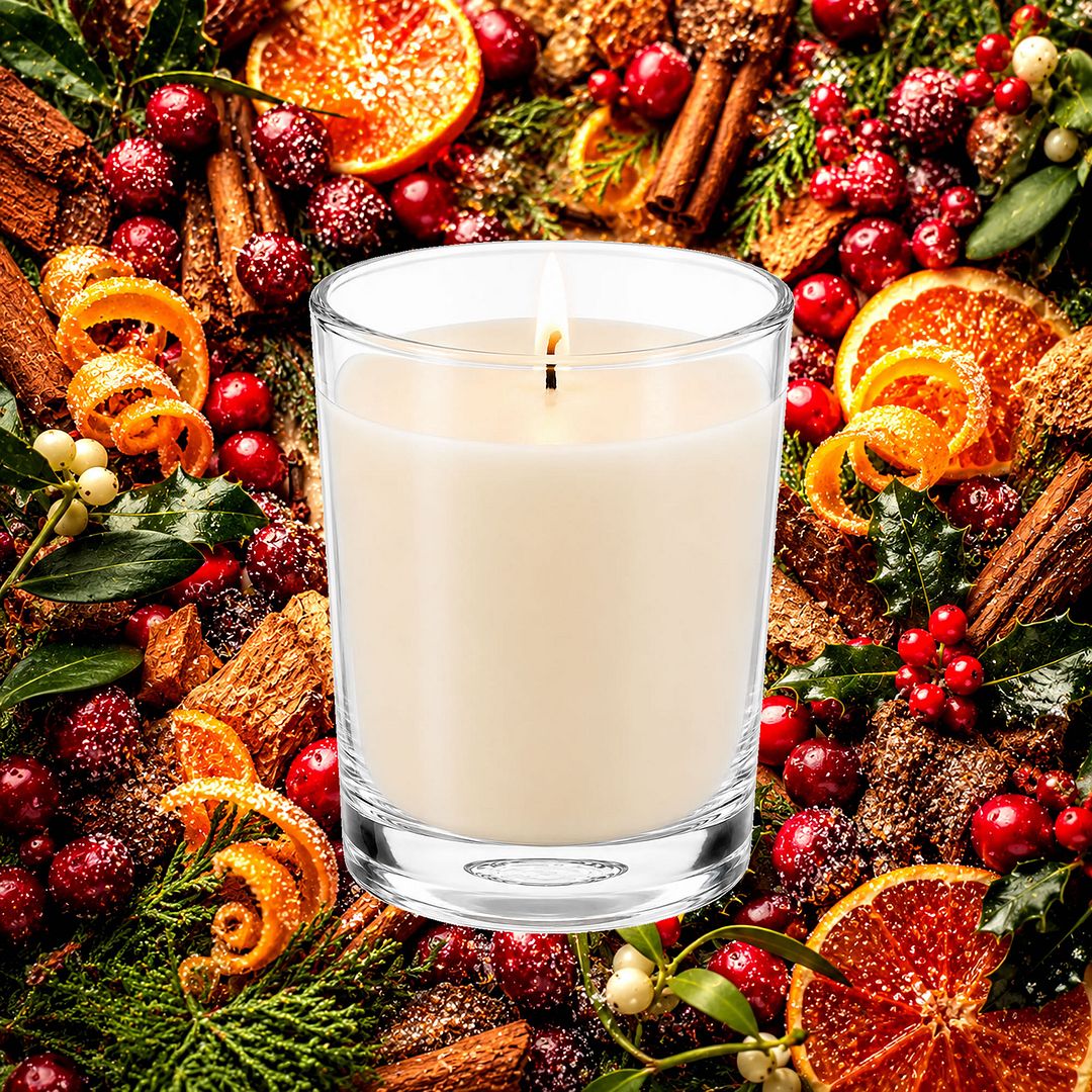 Christmas Cedar & Cranberries Scented Votive Candles eco soy plant based – vegan, cruelty-free featuring festive cedar wood and tart cranberry fragrance, handmade in Australia.