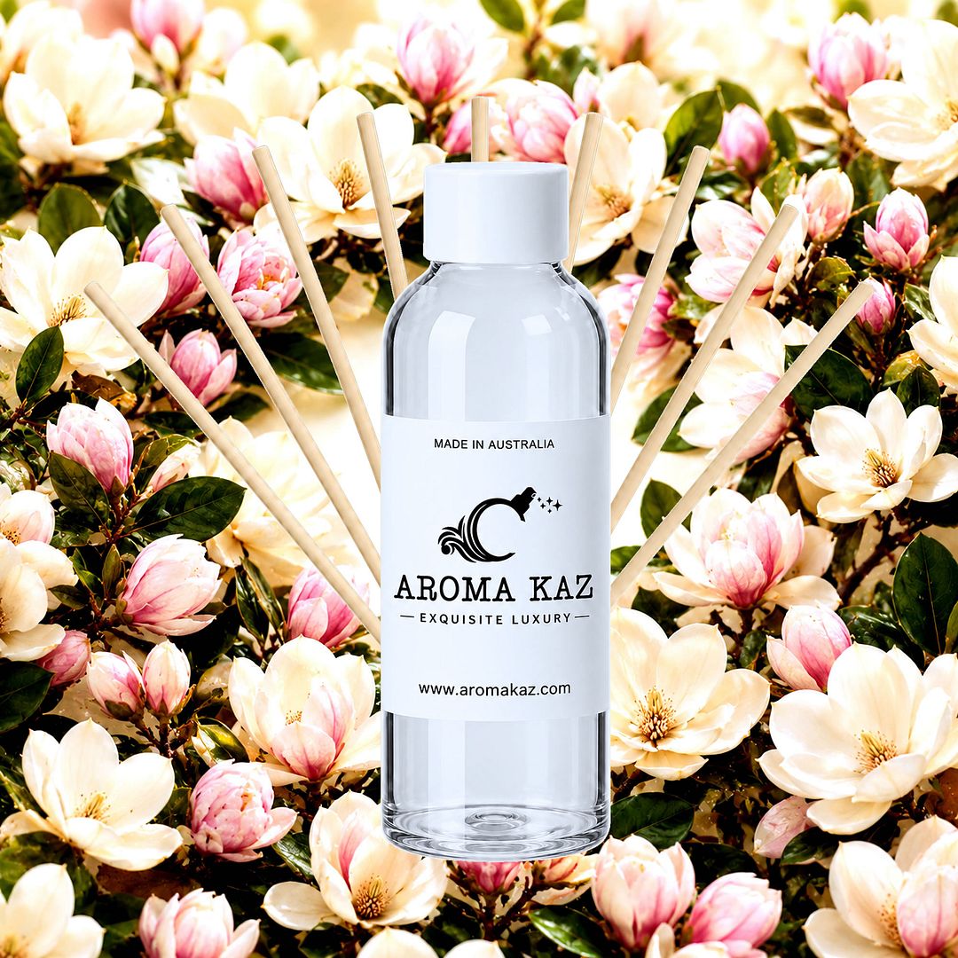 Magnolia Diffuser Fragrance Oil Refill – vegan, cruelty-free featuring classic magnolia blossom florals, handmade in Australia.