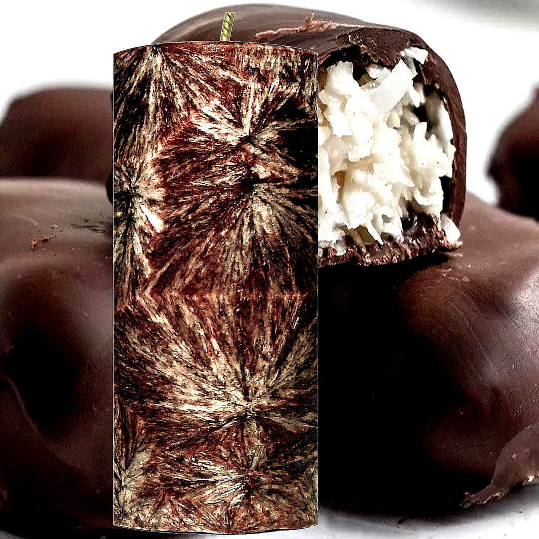 Chocolate Coconut Palm Wax Pillar Candle