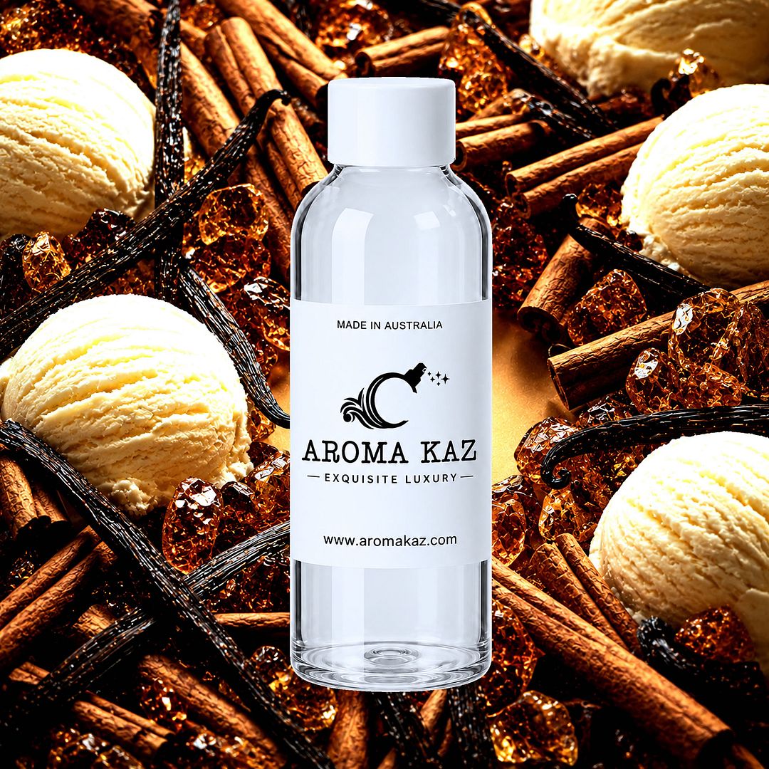 Oriental Vanilla fragrance oil for candle making, soap making and perfume blending – vegan, cruelty-free featuring deep exotic vanilla and warm amber softness, handmade in Australia.