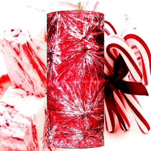 Christmas Marshmallows Scented Palm Wax Pillar Candle Hand Poured
