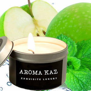 Apple Mint Scented Eco Soy Tin Candles Hand Poured