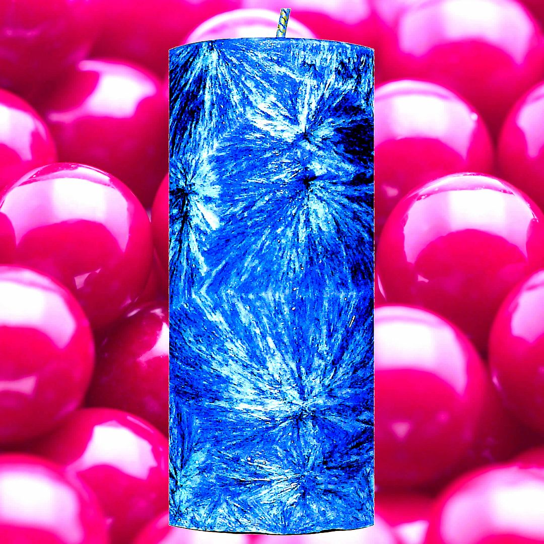 Cotton Candy Bubblegum Scented Palm Wax Pillar Candle Hand Poured