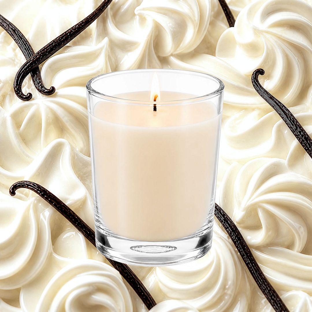 Buttercream Vanilla Scented Votive Candles eco soy plant based – vegan, cruelty-free featuring creamy vanilla frosting aroma, handmade in Australia.