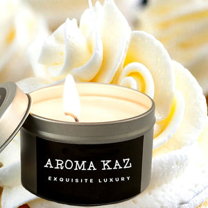 Buttercream Vanilla Scented Eco Soy Tin Candles Hand Poured
