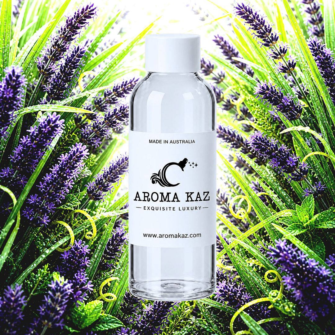 Lavender & Lemongrass fragrance oil for candle making, soap making and perfume blending – vegan, cruelty-free featuring fresh floral lavender and uplifting lemongrass, handmade in Australia.