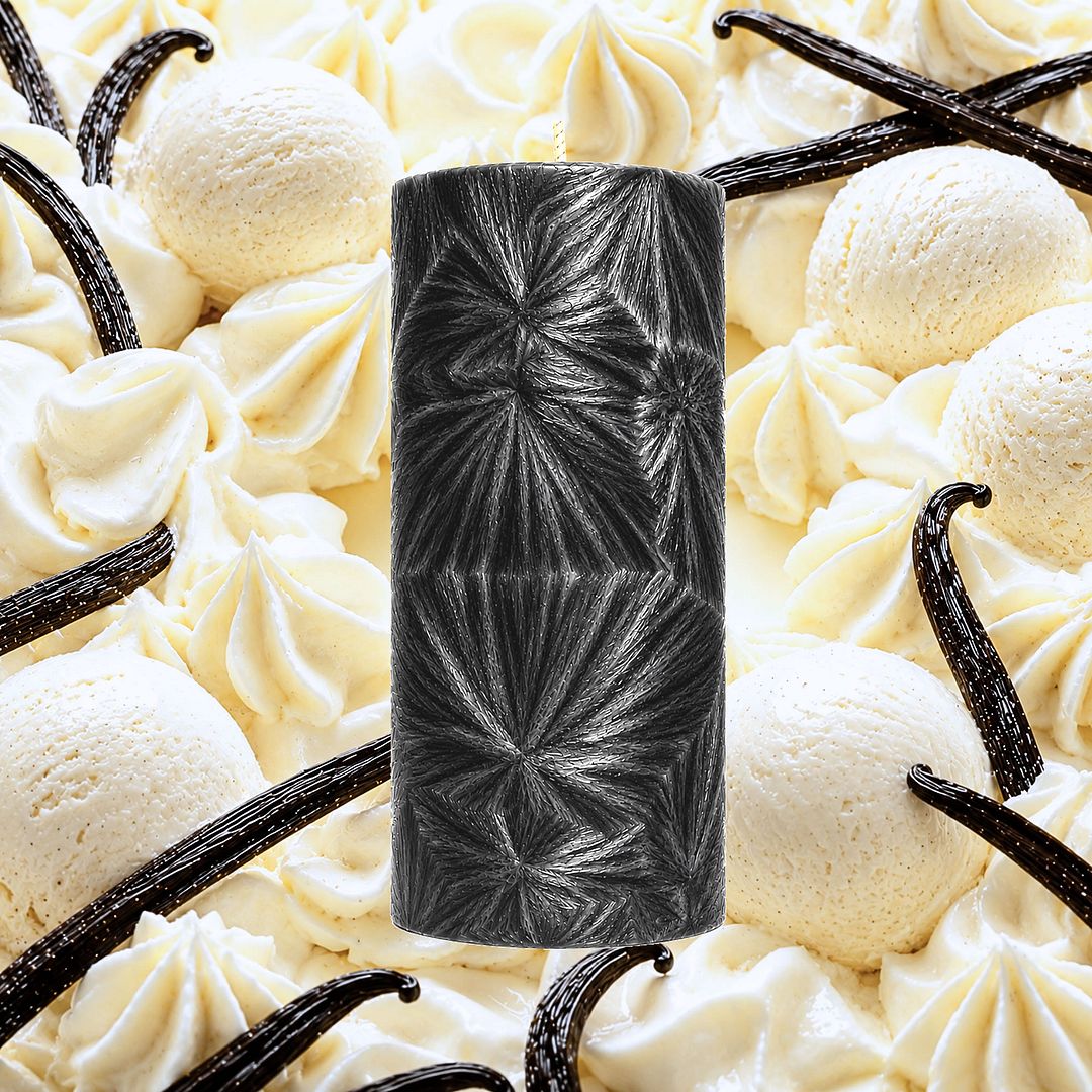 French Vanilla plant based Pillar Candle – vegan, cruelty-free featuring rich creamy vanilla, handmade in Australia.