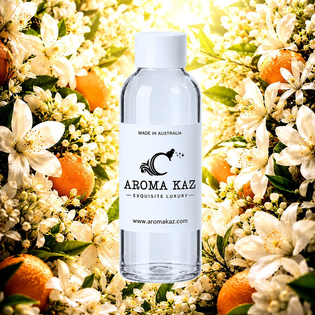 Neroli Orange Blossoms fragrance oil for candle making, soap making and perfume blending – vegan, cruelty-free featuring exotic neroli and sweet orange blossom florals, handmade in Australia.