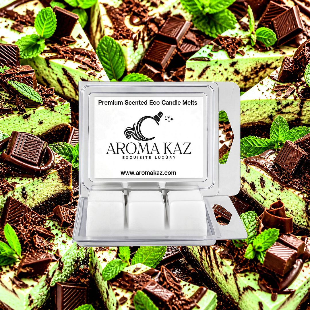 Choc Mint Cheesecake eco soy wax melts – vegan, cruelty-free featuring chocolate and peppermint cheesecake fragrance, handmade in Australia.