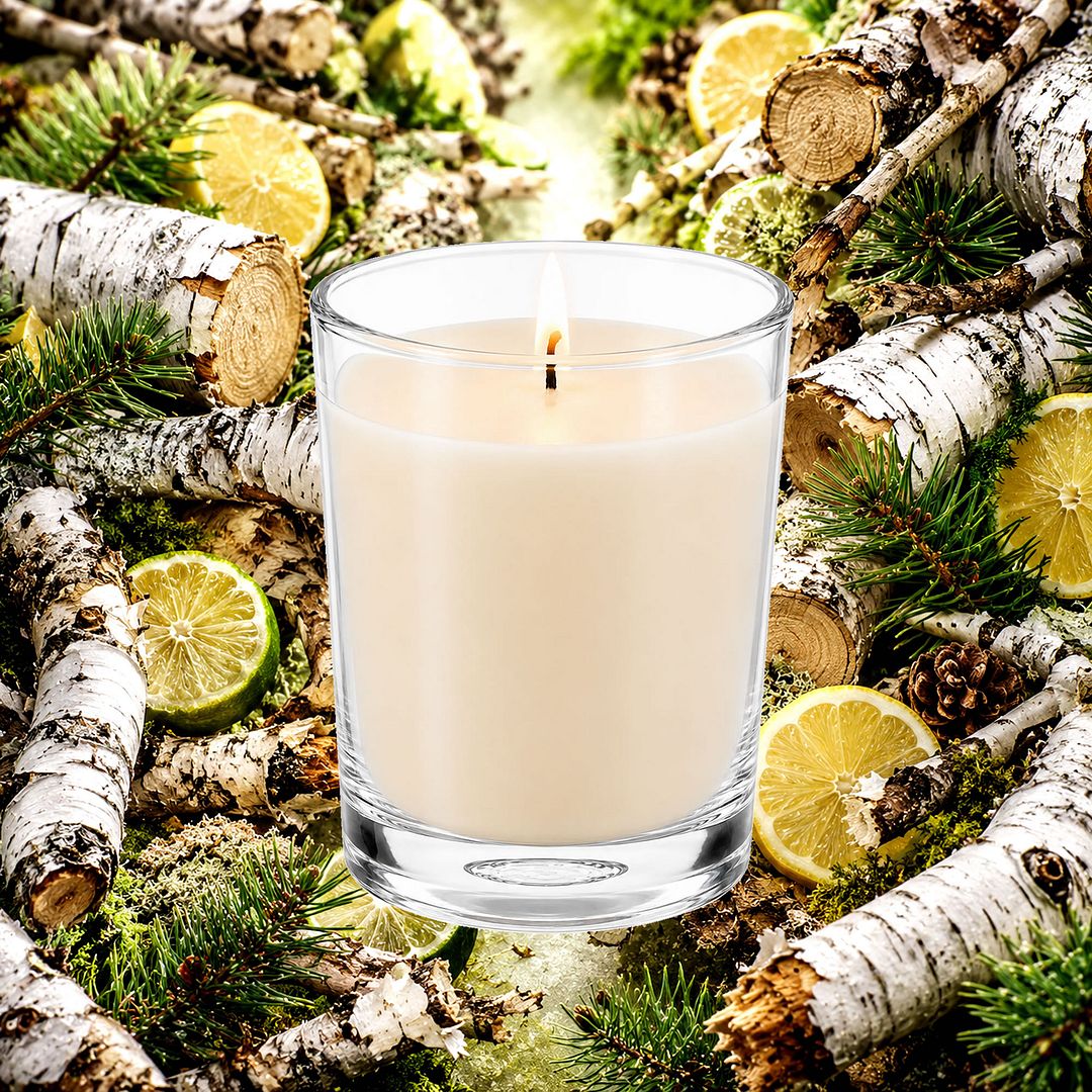 Crackling Birch Scented Votive Candles eco soy plant based – vegan, cruelty-free featuring crisp birch wood and smoky winter notes, handmade in Australia.