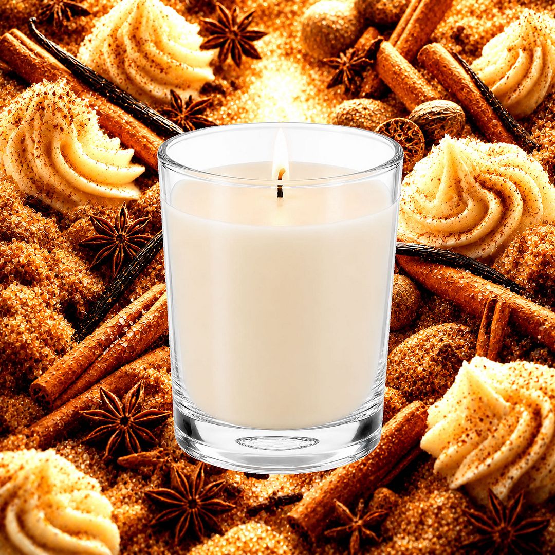Sugar & Spice Scented Votive Candles eco soy plant based – vegan, cruelty-free featuring sweet sugary notes and warm bakery spices, handmade in Australia.