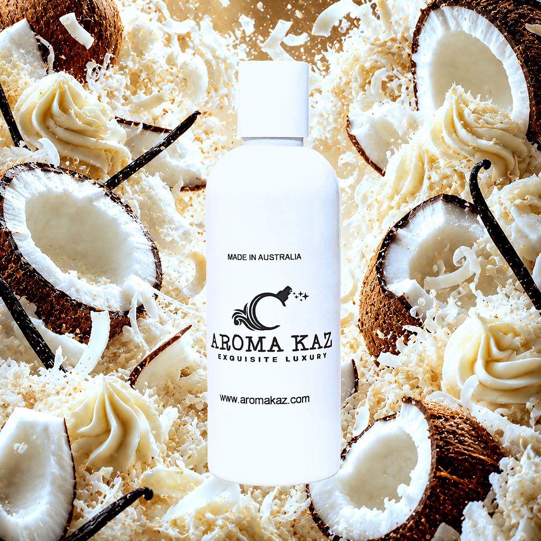 Vanilla Coconut Body Wash Shower Gel – vegan, cruelty-free featuring creamy vanilla and tropical coconut, handmade in Australia.