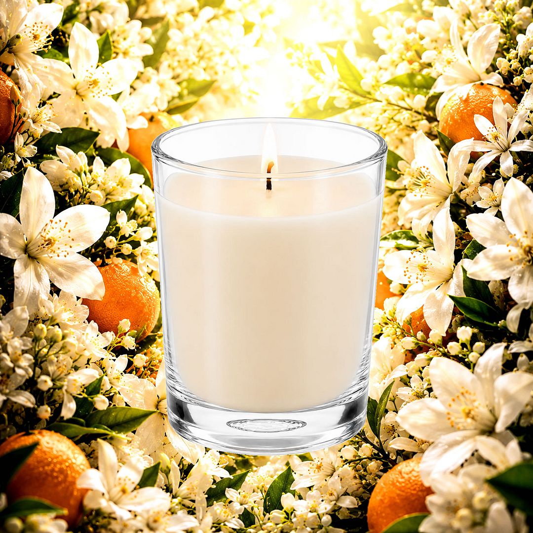 Neroli Orange Blossoms Scented Votive Candles eco soy plant based – vegan, cruelty-free featuring exotic neroli and sweet orange blossom florals, handmade in Australia.