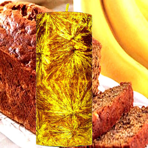 Banana Bread Scented Palm Wax Pillar Candle Hand Poured