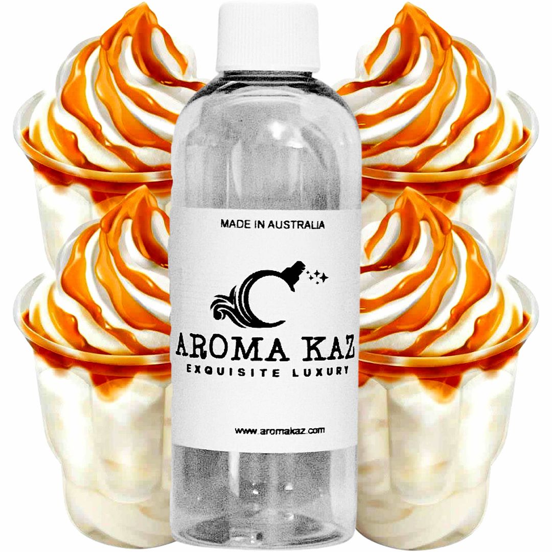 Vanilla Caramel Vegan candle and soap making fragrance oil, cruelty-free and made in Australia. Ideal for DIY crafts, candles, soaps, bath body and home fragrance projects.