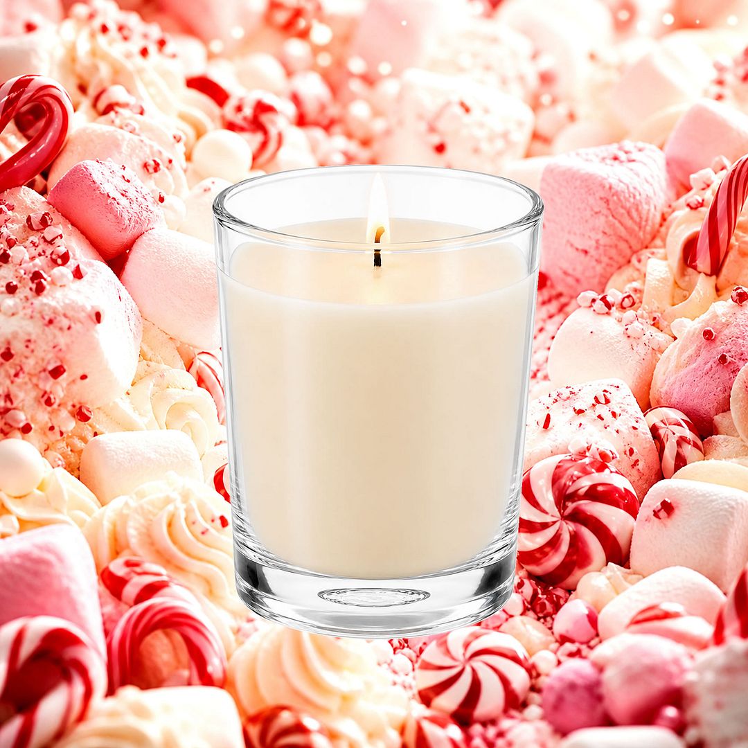 Christmas Marshmallows Scented Votive Candles eco soy plant based – vegan, cruelty-free featuring sweet marshmallow holiday treat aroma, handmade in Australia.