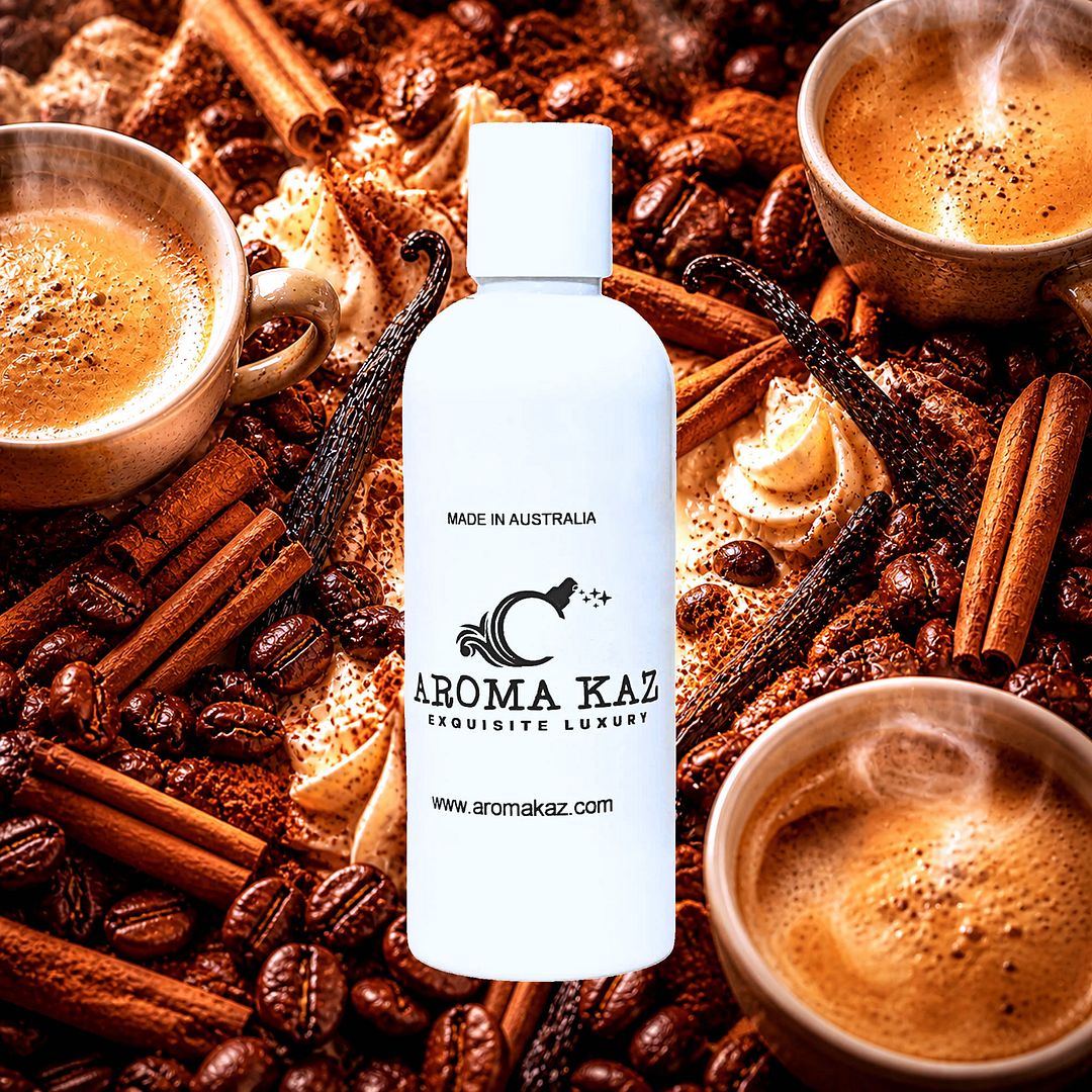 Coffee Cinnamon Vanilla Body Wash Shower Gel – vegan, cruelty-free featuring a warm blend of roasted coffee, sweet vanilla, and cinnamon spice, handmade in Australia.
