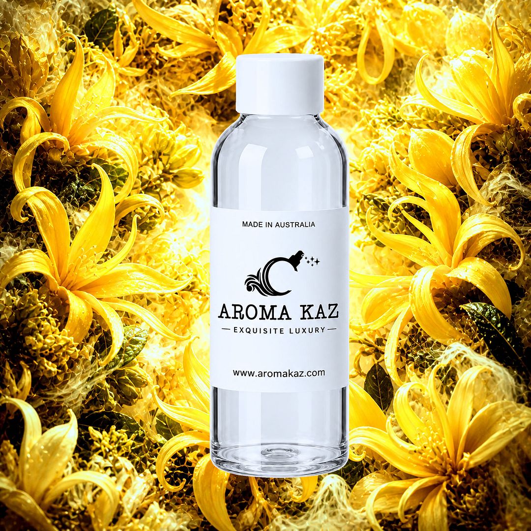 Ylang Ylang & Musk fragrance oil for candle making, soap making and perfume blending – vegan, cruelty-free featuring sensual ylang ylang and exotic musk, handmade in Australia.
