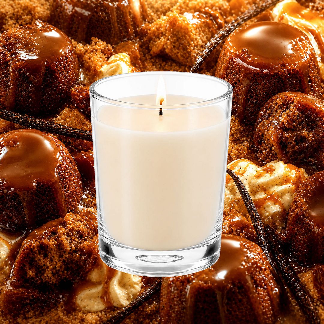 Butterscotch Pudding Scented Votive Candles eco soy plant based – vegan, cruelty-free featuring rich butterscotch dessert aroma, handmade in Australia.