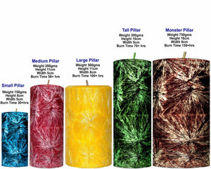 Scented Palm Wax Pillar Candle