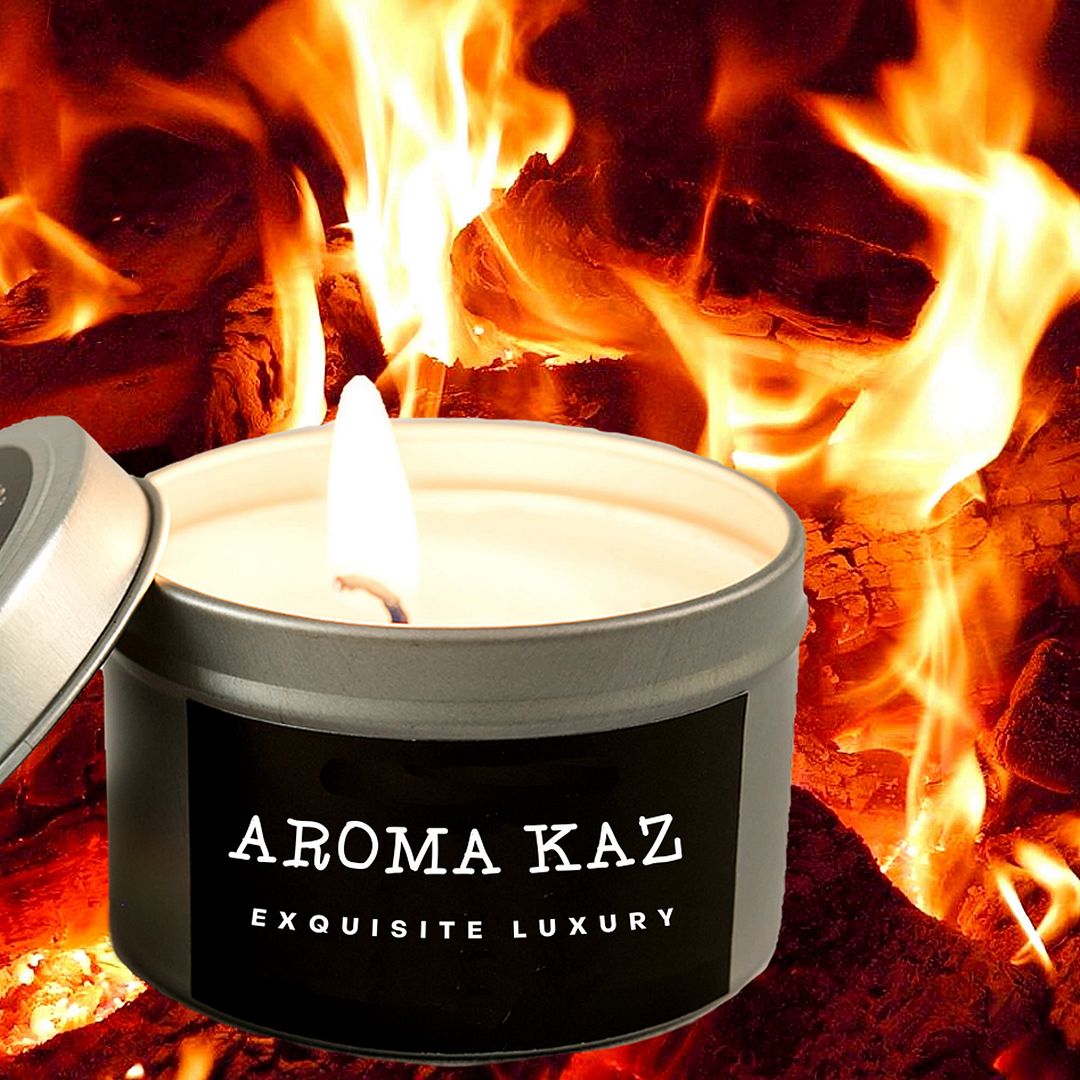 Firewood & Woodsmoke Scented Eco Soy Tin Candles Hand Poured