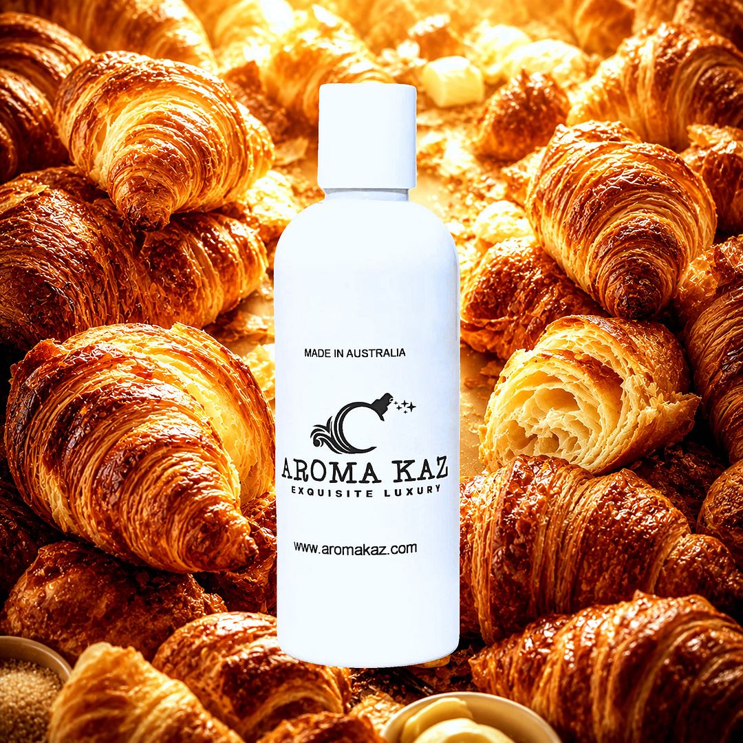 French Croissants Body Wash Shower Gel – vegan, cruelty-free featuring buttery flaky pastry aroma, handmade in Australia.