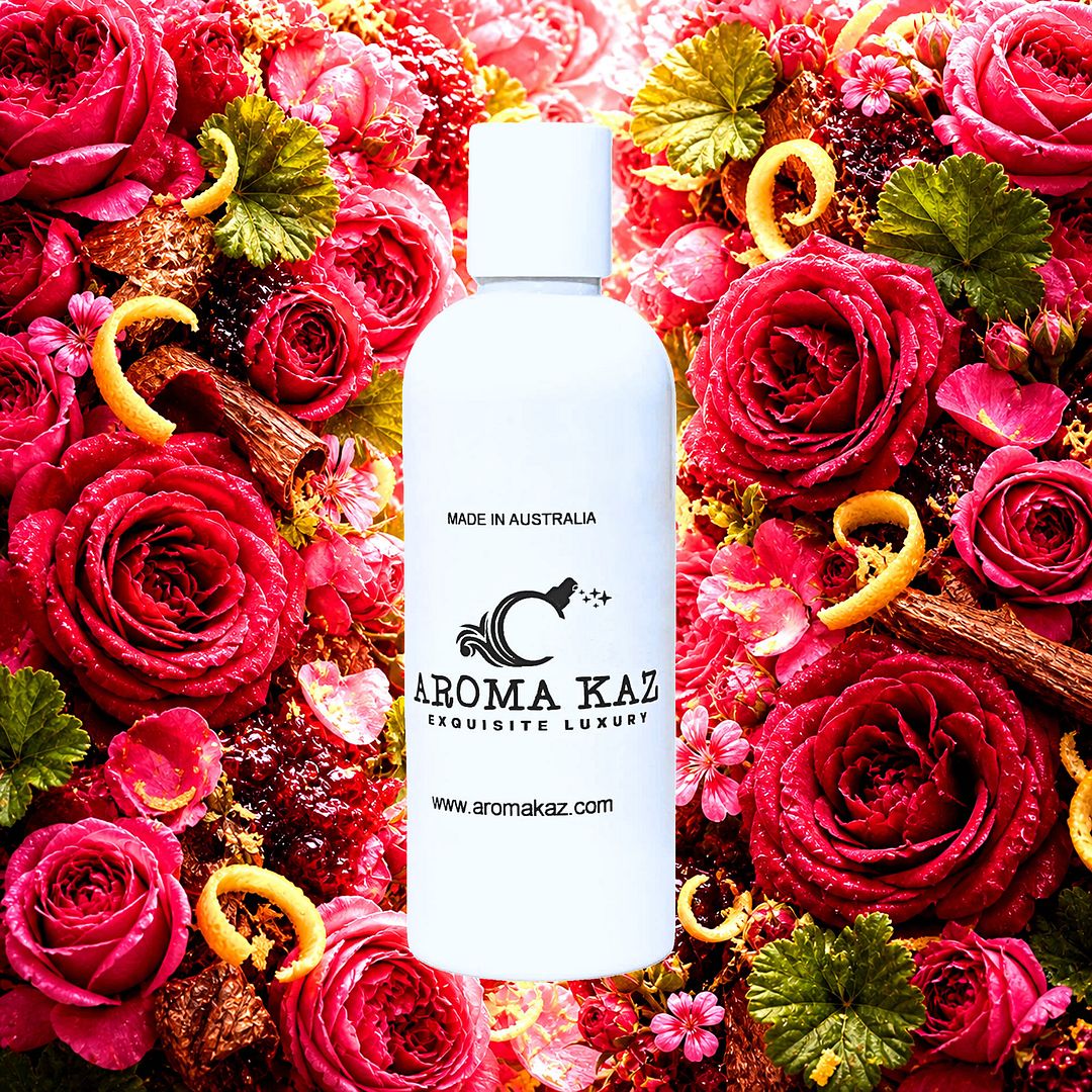 Rose Jam Body Wash Shower Gel – vegan, cruelty-free featuring sweet sugared roses and soft fruity floral notes, handmade in Australia.
