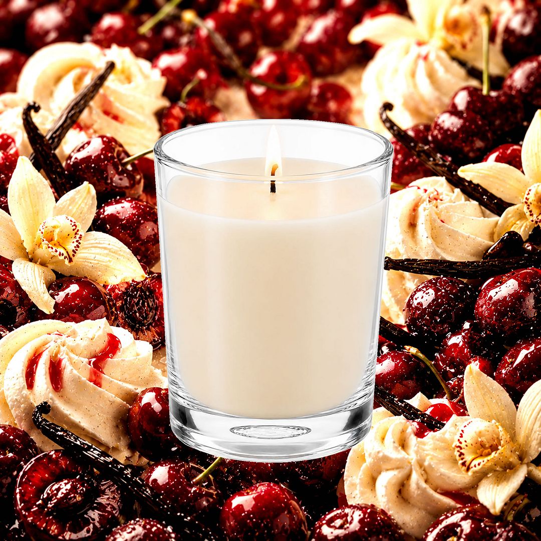 Cherry Vanilla Scented Votive Candles eco soy plant based – vegan, cruelty-free featuring fruity cherry and creamy vanilla fragrance, handmade in Australia.