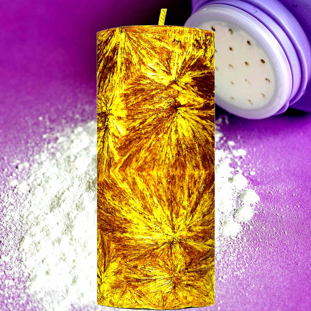 Baby Powder Scented Palm Wax Pillar Candle Hand Poured