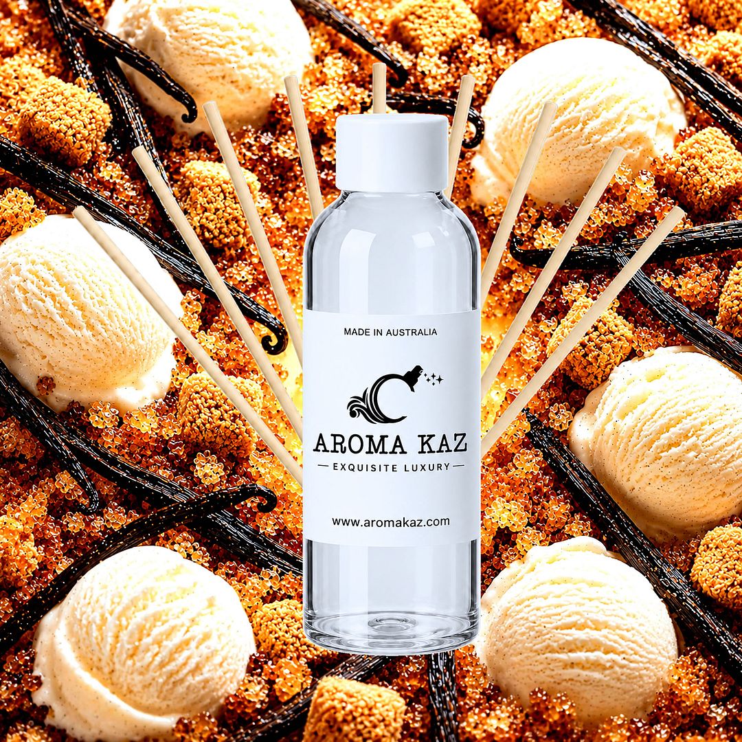 Brown Sugar Vanilla Diffuser Fragrance Oil Refill – vegan, cruelty-free featuring sweet brown sugar and creamy vanilla aroma, handmade in Australia.