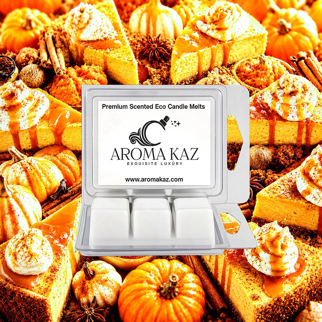Pumpkin Cheesecake eco soy wax melts – vegan, cruelty-free featuring creamy spiced pumpkin dessert aroma, handmade in Australia.