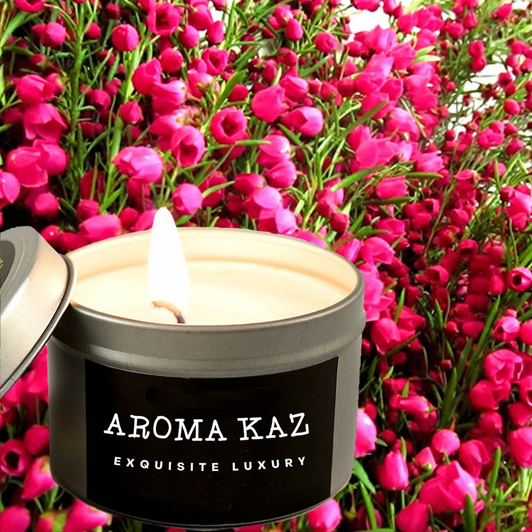 Australian Red Boronia Scented Eco Soy Tin Candles Hand Poured