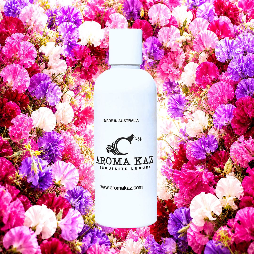 Sweet Pea Body Massage Oil – vegan, cruelty-free, plant-based hydrating oil with soft sweet pea florals and gentle fruity notes, handmade in Australia.