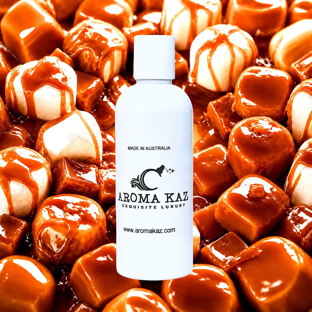 Caramel Marshmallows Body Wash Shower Gel – vegan, cruelty-free featuring sweet caramel and fluffy marshmallow blend, handmade in Australia.