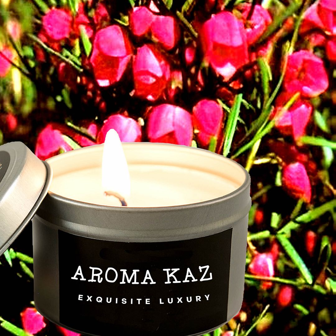 Australian Red Boronia Scented Eco Soy Tin Candles Hand Poured