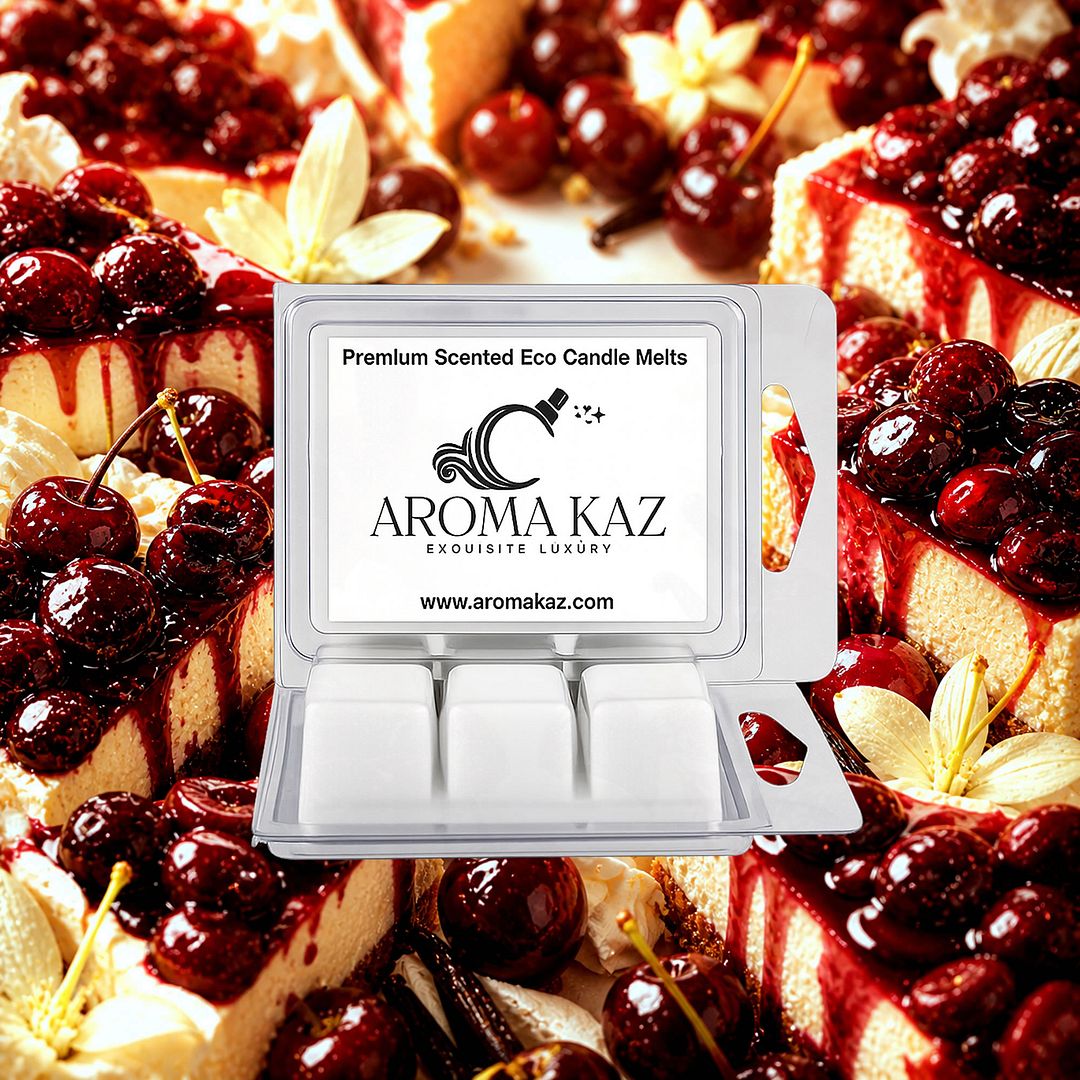 Black Cherry Cheesecake eco soy wax melts – vegan, cruelty-free featuring rich cherry dessert fragrance, handmade in Australia.