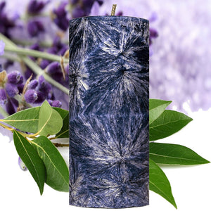 Eucalyptus & Lavender Scented Palm Wax Pillar Candle Hand Poured