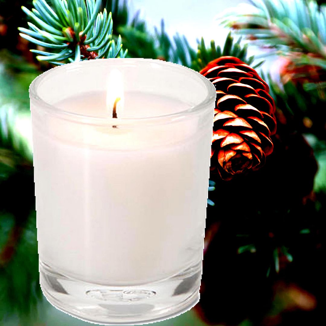 Balsam & Cedar Scented Eco Soy Votive Candles Hand Poured