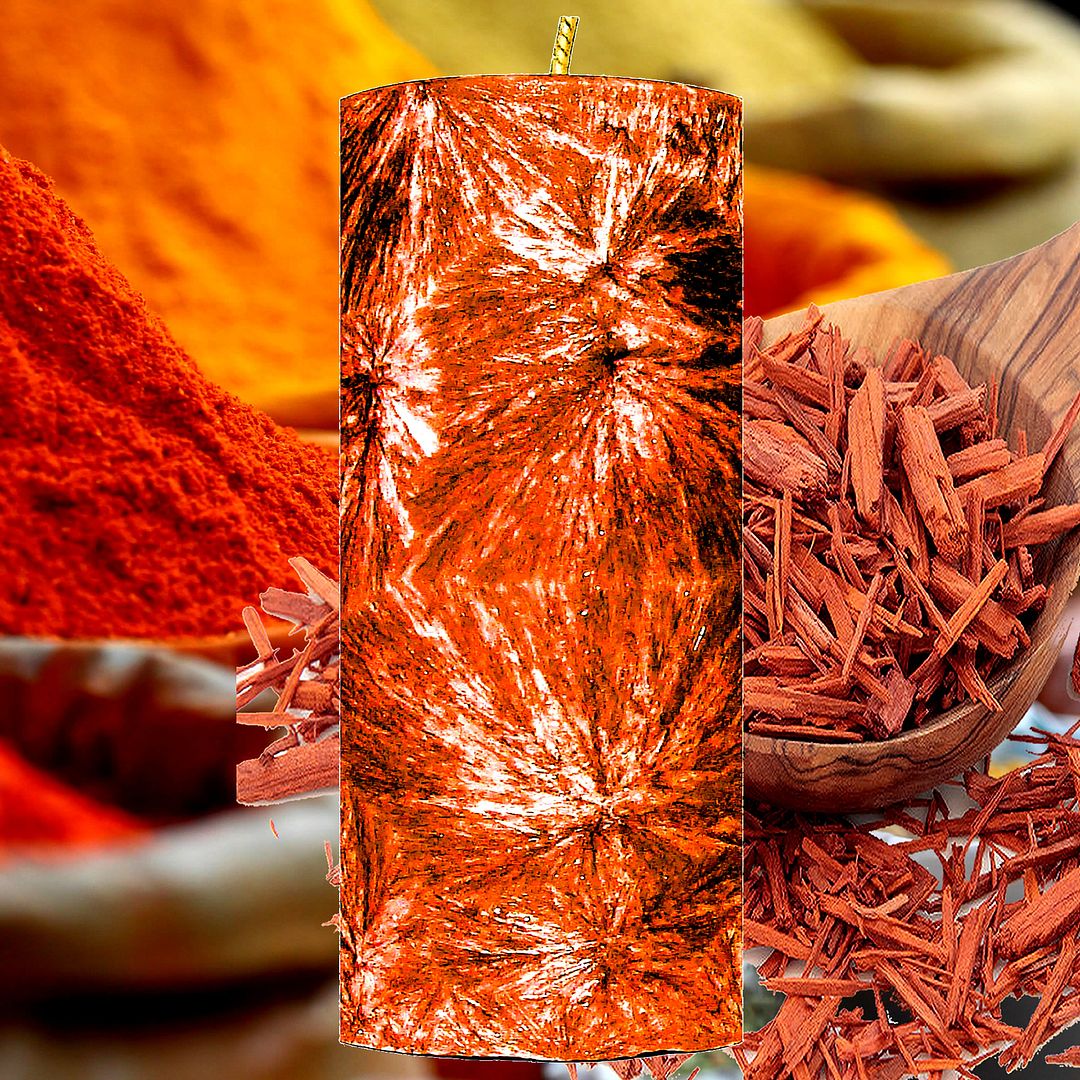 Persian Sandalwood Spice Palm Wax Pillar Candle