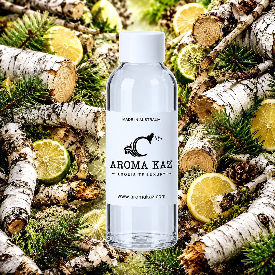 Crackling Birch fragrance oil for candle making, soap making and perfume blending – vegan, cruelty-free featuring crisp birch wood and smoky winter notes, handmade in Australia.