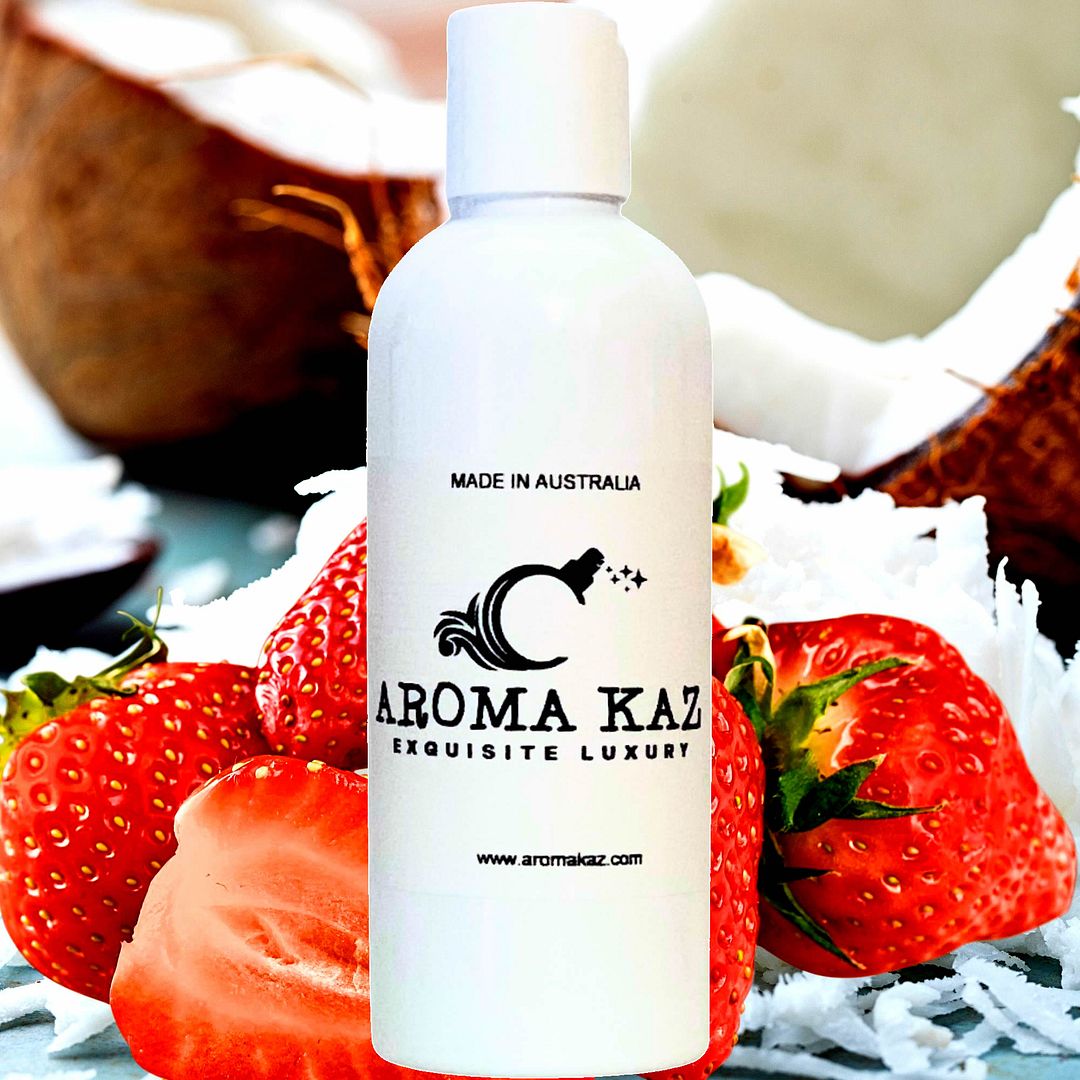 Coconut Strawberry Scented Bath Body Massage Oil