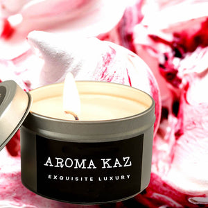 Cherry Vanilla Scented Eco Soy Tin Candles Hand Poured