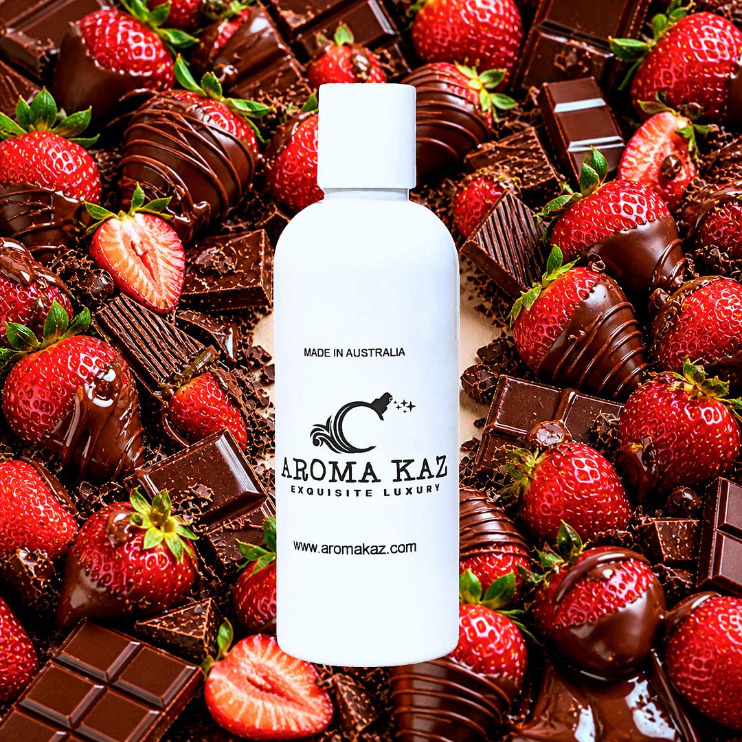 Chocolate Strawberries Body Wash Shower Gel – vegan, cruelty-free featuring chocolate-dipped strawberry aroma, handmade in Australia.