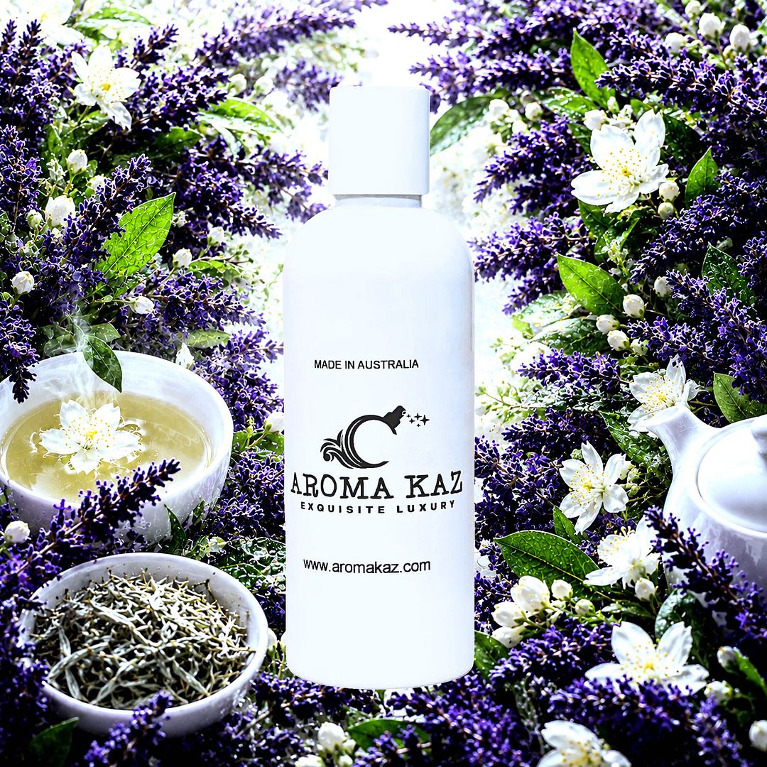 White Tea & Lavender Body Massage Oil – vegan, cruelty-free, plant-based hydrating oil with fresh floral lavender and sweetened white tea, handmade in Australia.